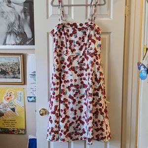 City Chic Cherry Print Pinup Midi Dress